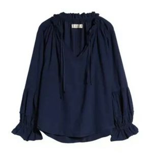 Free People Alpine Denim Top size small